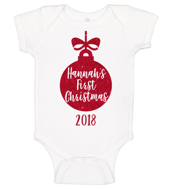 "First Christmas" Ornament Onesie
