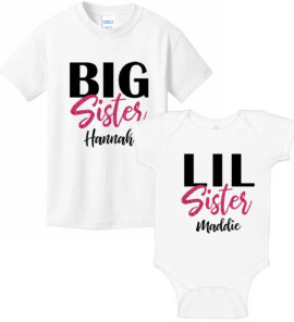 Big Sister & Lil Sister Onesie & T-Shirt Set