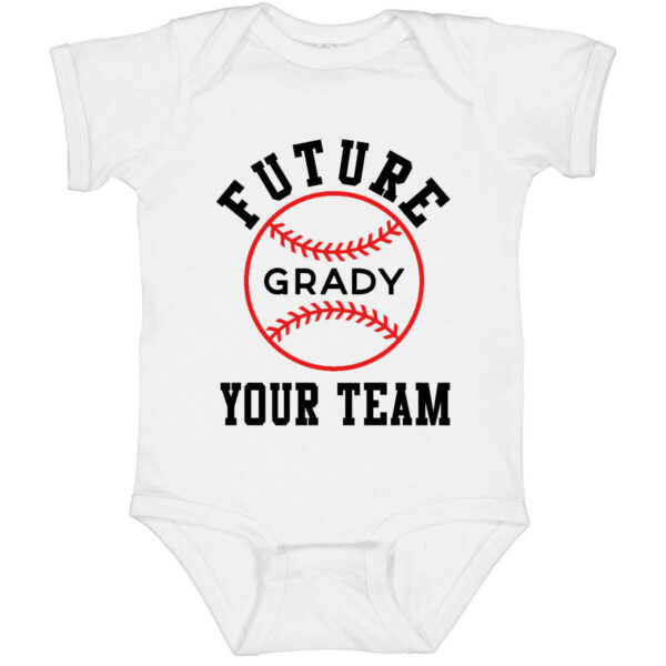 Future Baseball Player Onesie with Name
