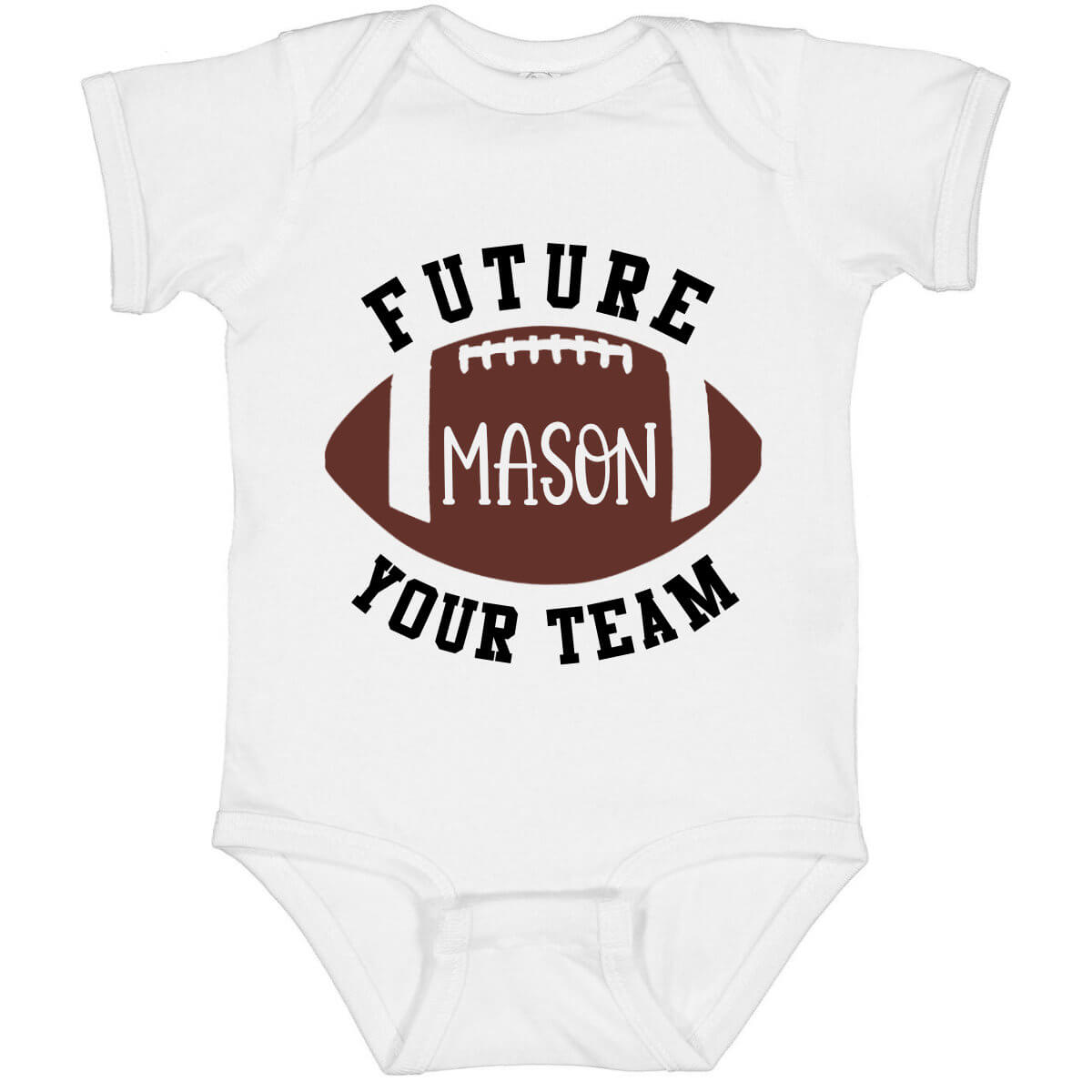 Custom Football With Bow Infant Bodysuit/toddler T-shirt 