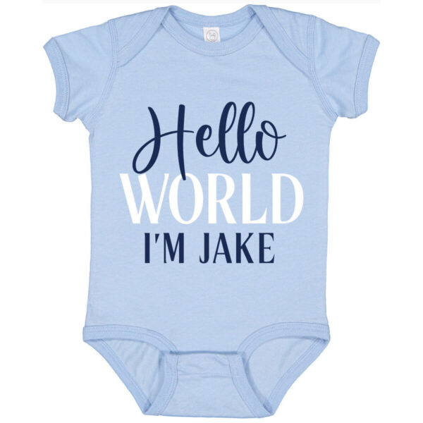 "Hello World" Birth Announcement Onesie - Boy