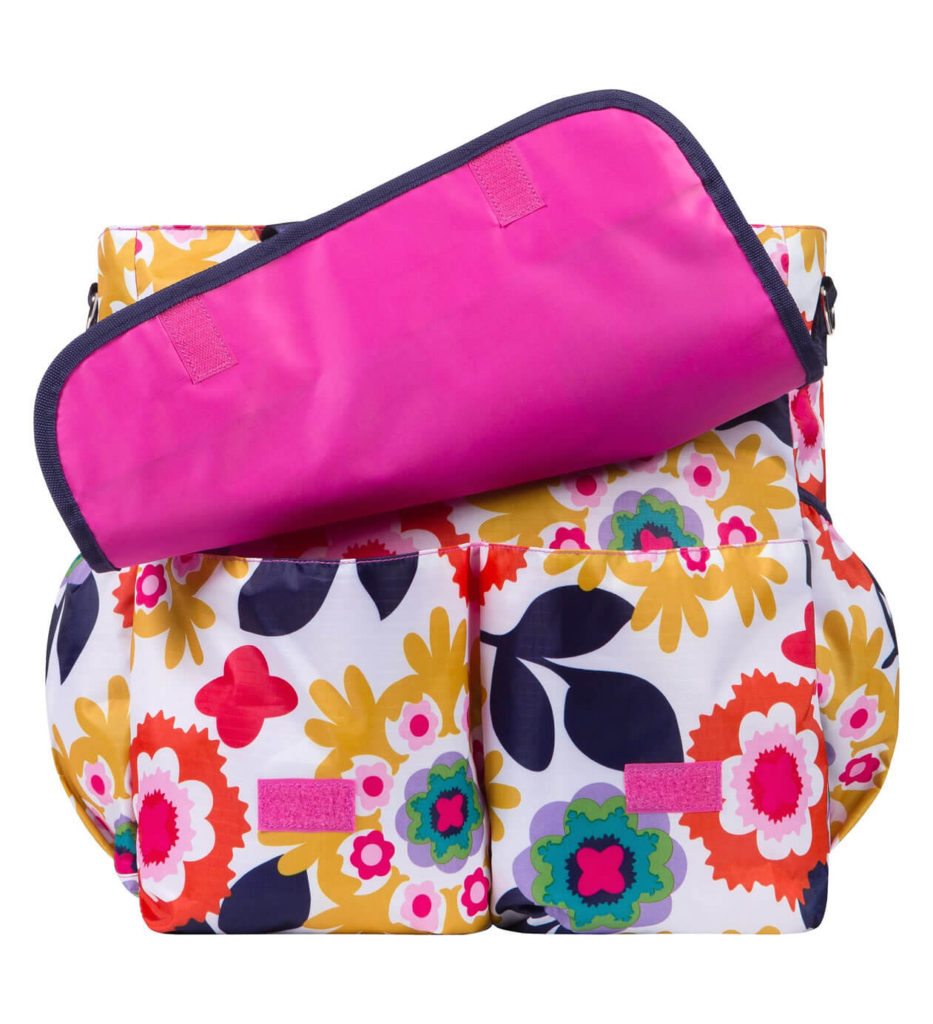 Monogrammed Diaper Bag Tote - Colorful Floral | Personalized Babies