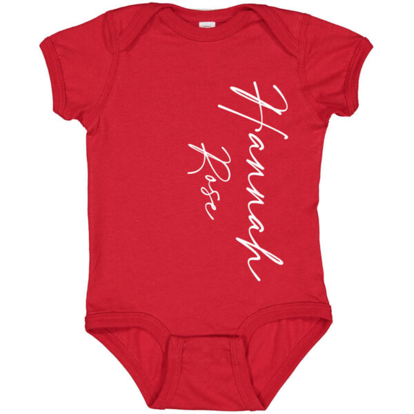 Baby Girl Onesie with Vertical Name