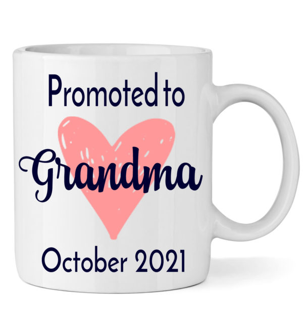 Promoted to Grandma Mug with Heart