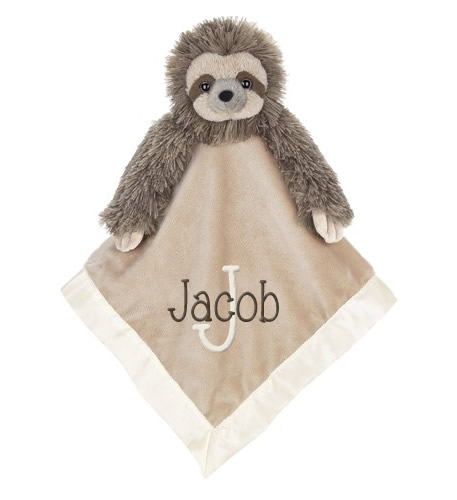 Sloth Snuggle Blanket with Name & Initial