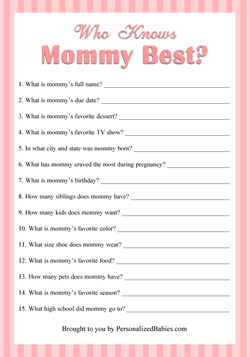 Free Printable Baby Shower Games | Personalized Babies