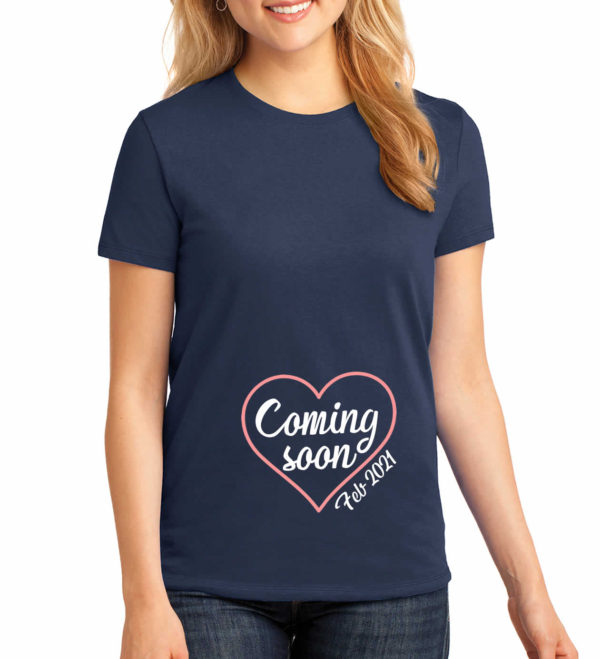 Coming soon pregnancy announcement shirt