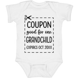 Coupon good for 1 grandchild baby onesie