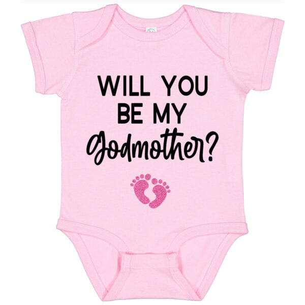 Will you be my Godmother? Baby Onesie